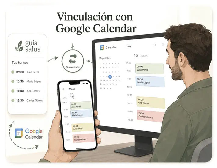 Vinculación con Google Calendar